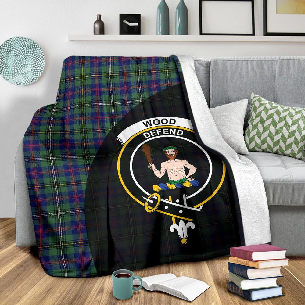 Clan Wood Modern Tartan Crest Blanket Wave Style KI23 Clan Wood Tartan Today   