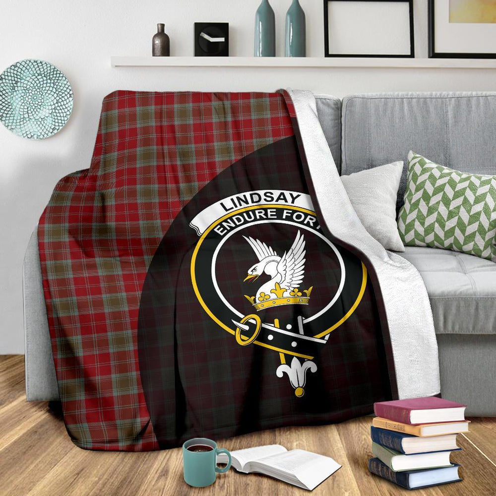 Clan Lindsay Weathered Tartan Crest Blanket Wave Style OU97 Clan Lindsay Tartan Today   