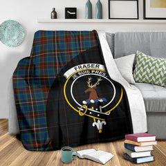 Clan Fraser Hunting Ancient Tartan Crest Blanket Wave Style UG33 Clan Fraser Tartan Today   