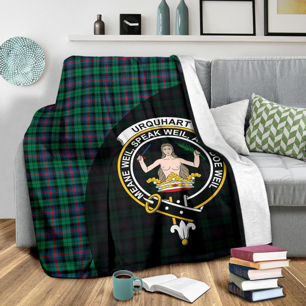 Clan Urquhart Broad Red Ancient Tartan Crest Blanket Wave Style KP83 Clan Urquhart Tartan Today   