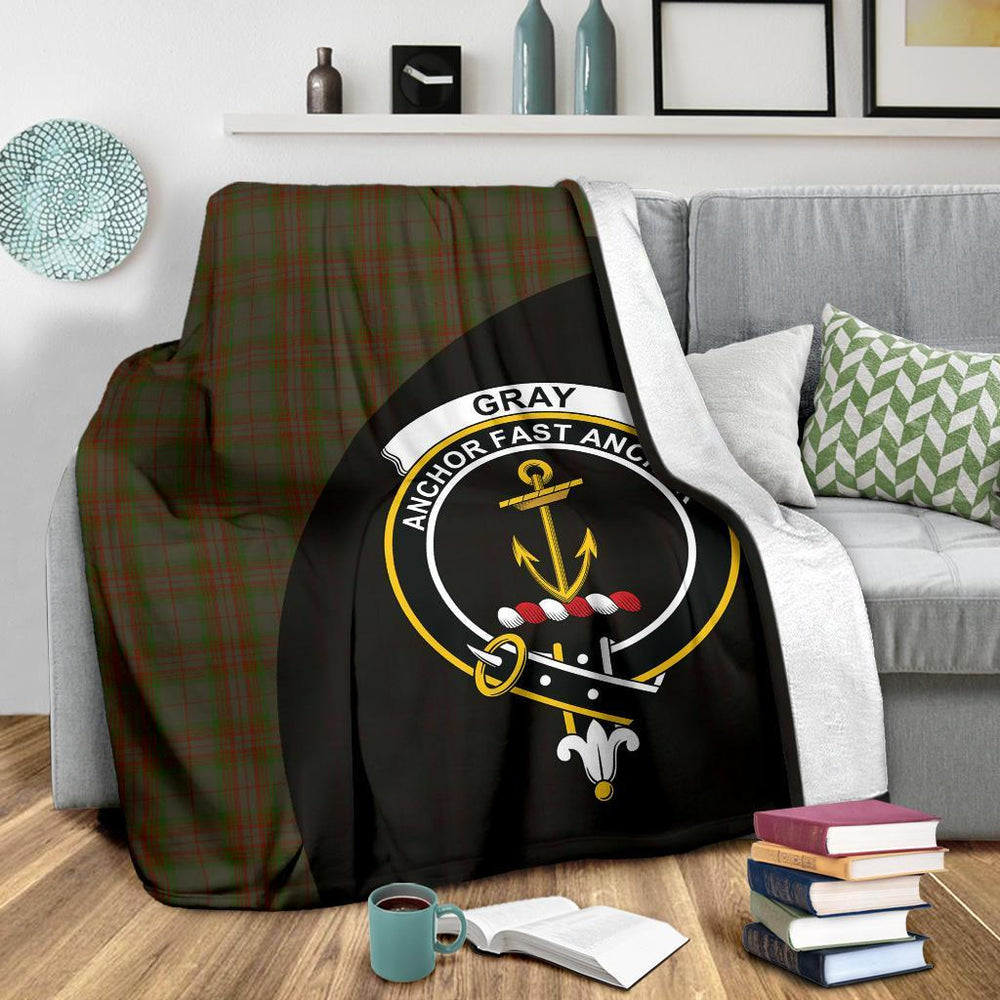Clan Gray Tartan Crest Blanket Wave Style CK17 Clan Gray Tartan Today   