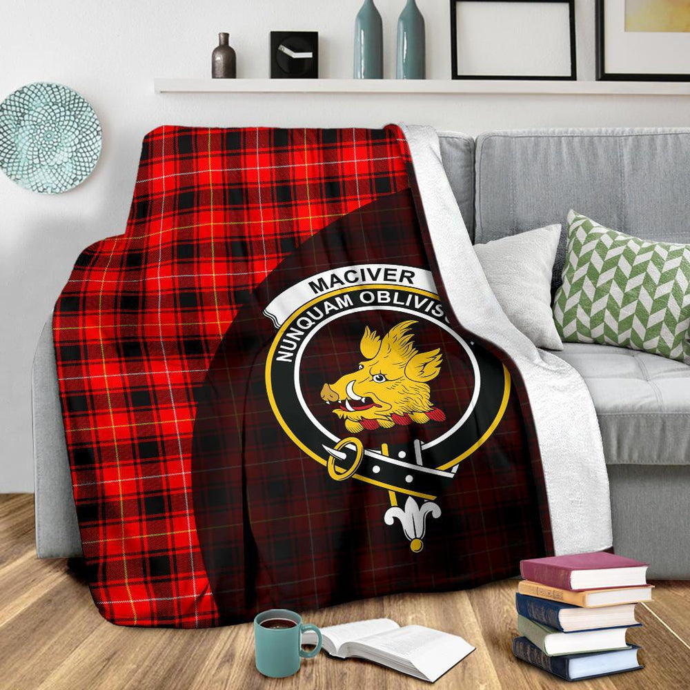 Clan MacIver Modern Tartan Crest Blanket Wave Style AN91 Clan Hall Tartan Today   