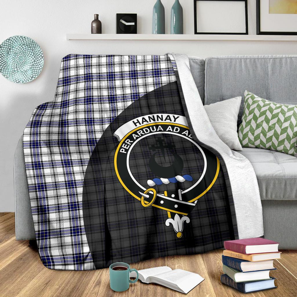 Clan Hannay Modern Tartan Crest Blanket Wave Style UA79 Clan Hannay Tartan Today   