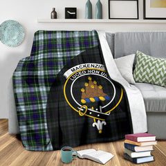 Clan MacKenzie Tartan Crest Blanket Wave Style GD91 Clan MacKenzie Clan MacKenzie   