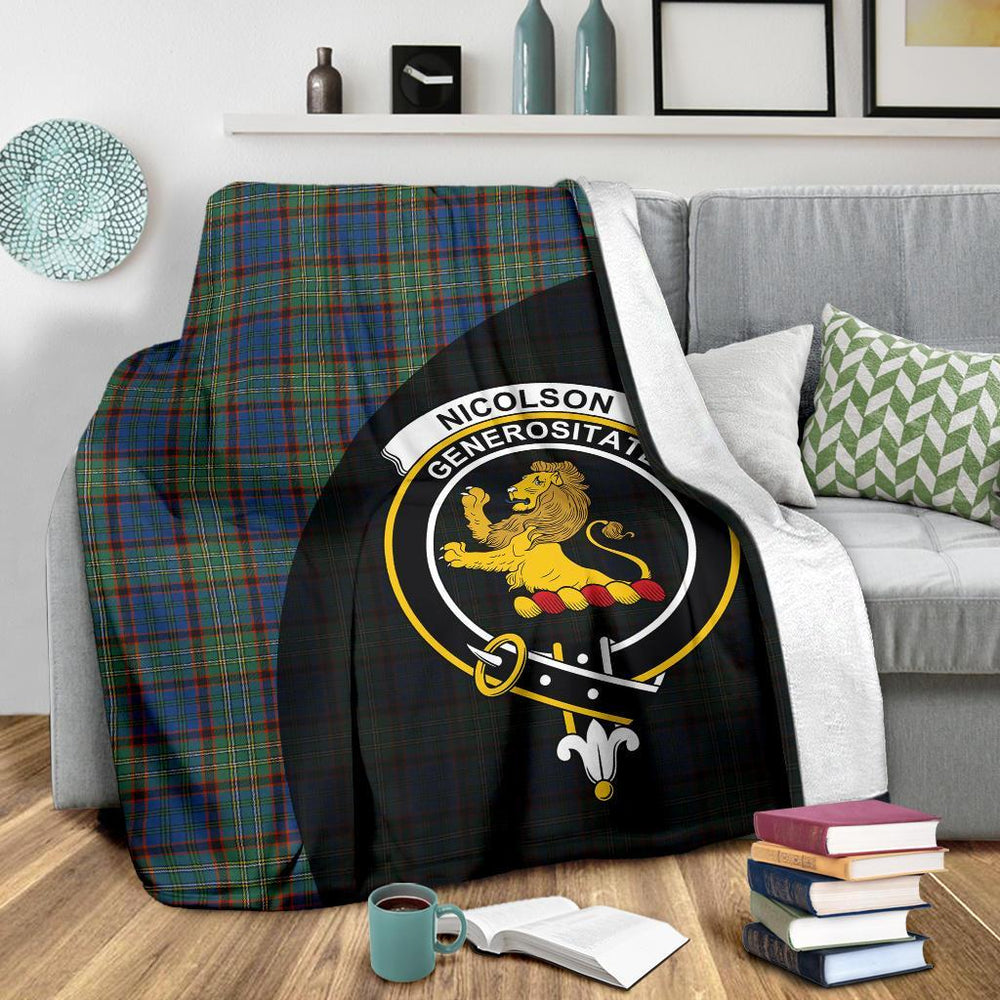 Clan Nicolson Hunting Ancient Tartan Crest Blanket Wave Style UP92 Clan Nicolson Tartan Today   