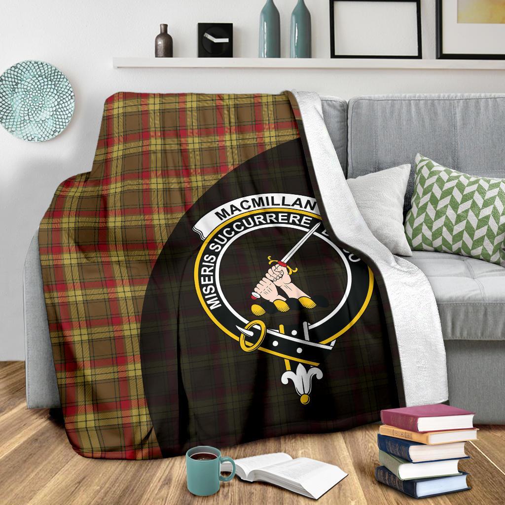 Clan MacMillan Old Weathered Tartan Crest Blanket Wave Style RI86 Clan MacMillan Tartan Today   