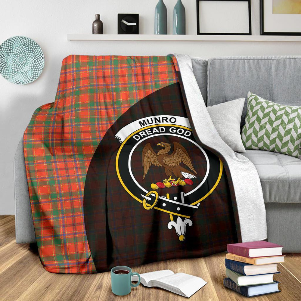 Clan Munro Ancient Tartan Crest Blanket Wave Style MX10 Clan Munro Tartan Today   