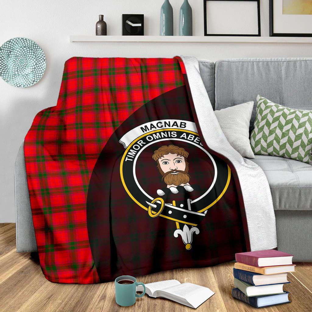 Clan MacNab Modern Tartan Crest Blanket Wave Style BJ53 Clan MacNab Tartan Today   