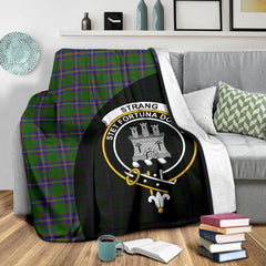 Clan Strange of Balkaskie Tartan Crest Blanket Wave Style FP16 Clan Strange Tartan Today   