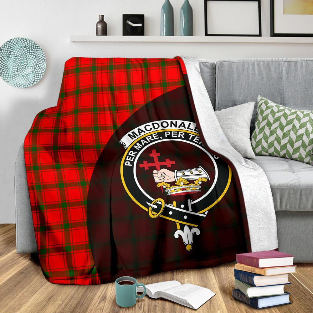 Clan MacDonald Of Sleat Tartan Crest Blanket Wave Style ZX58 Clan MacDonald of Sleat Tartan Today   