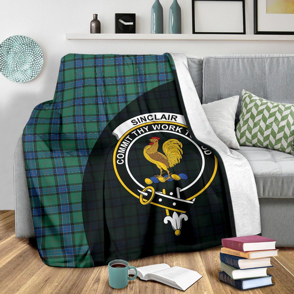 Clan Sinclair Hunting Ancient Tartan Crest Blanket Wave Style IU84 Clan Sinclair Tartan Today   