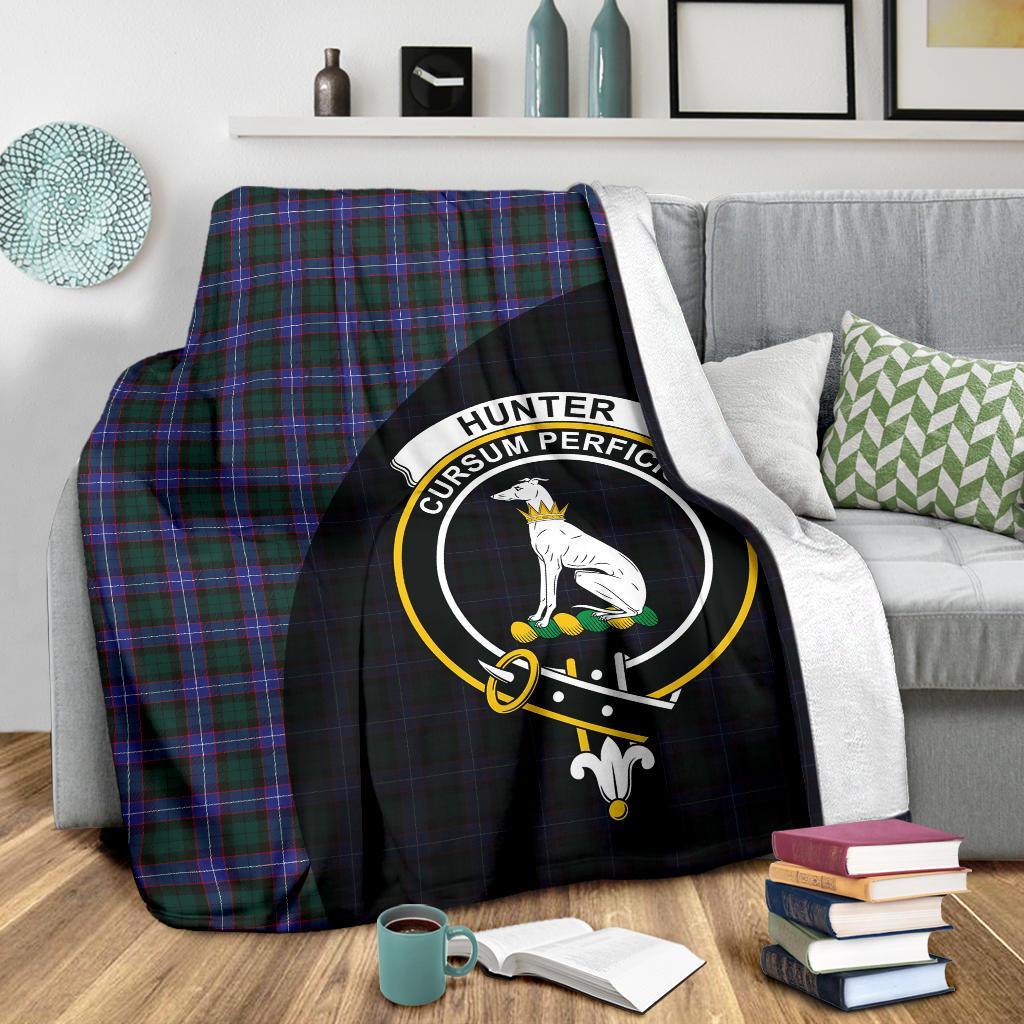 Clan Clan Hunter Modern Tartan Crest Blanket Wave Style CD62 Clan Hunter Tartan Today   