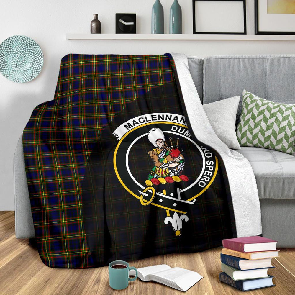 Clan MacLellan Modern Tartan Crest Blanket Wave Style KM72 Clan Hall Tartan Today   