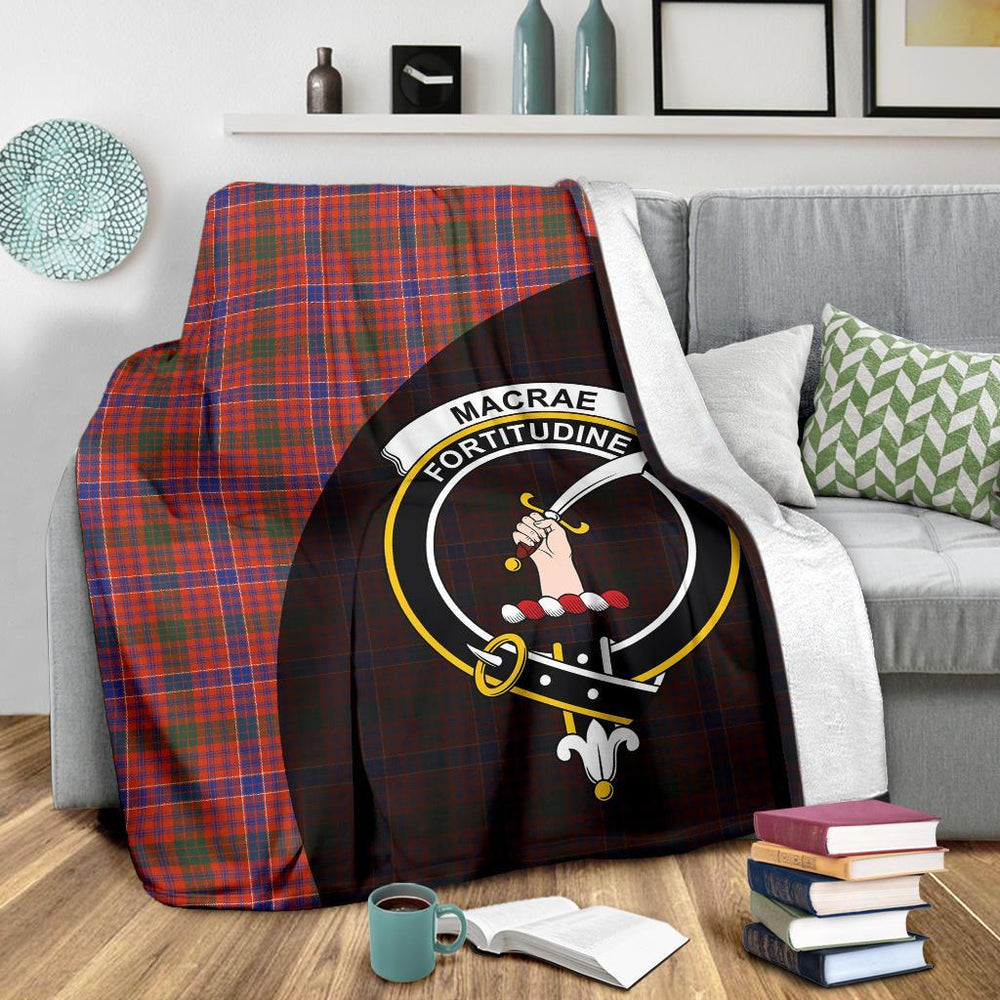 Clan MacRae Ancient Tartan Crest Blanket Wave Style EY51 Clan MacRae Tartan Today   