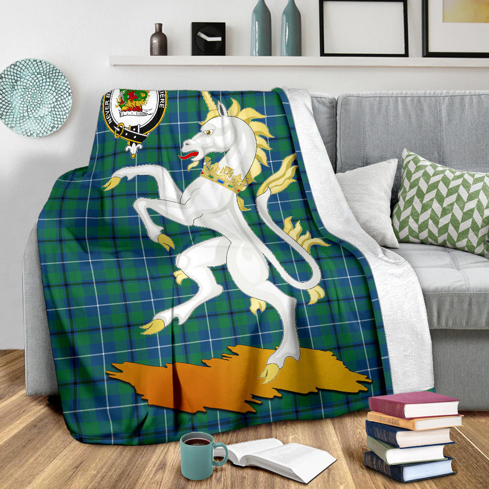 Clan Douglas Ancient Tartan Crest Blanket Unicorn Style ZR91 Clan Douglas Tartan Today   
