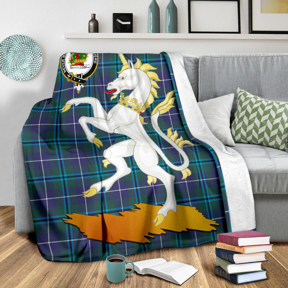 Clan Douglas Modern Tartan Crest Blanket Unicorn Style VV29 Clan Douglas Tartan Today   