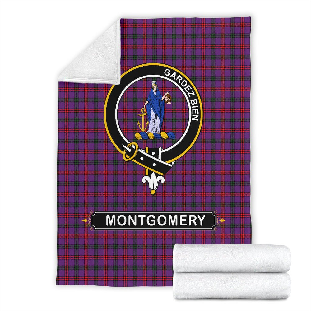 Clan Montgomery Family Tartan Crest Blanket 3 Sizes FD18 Clan Montgomery Tartan Today   
