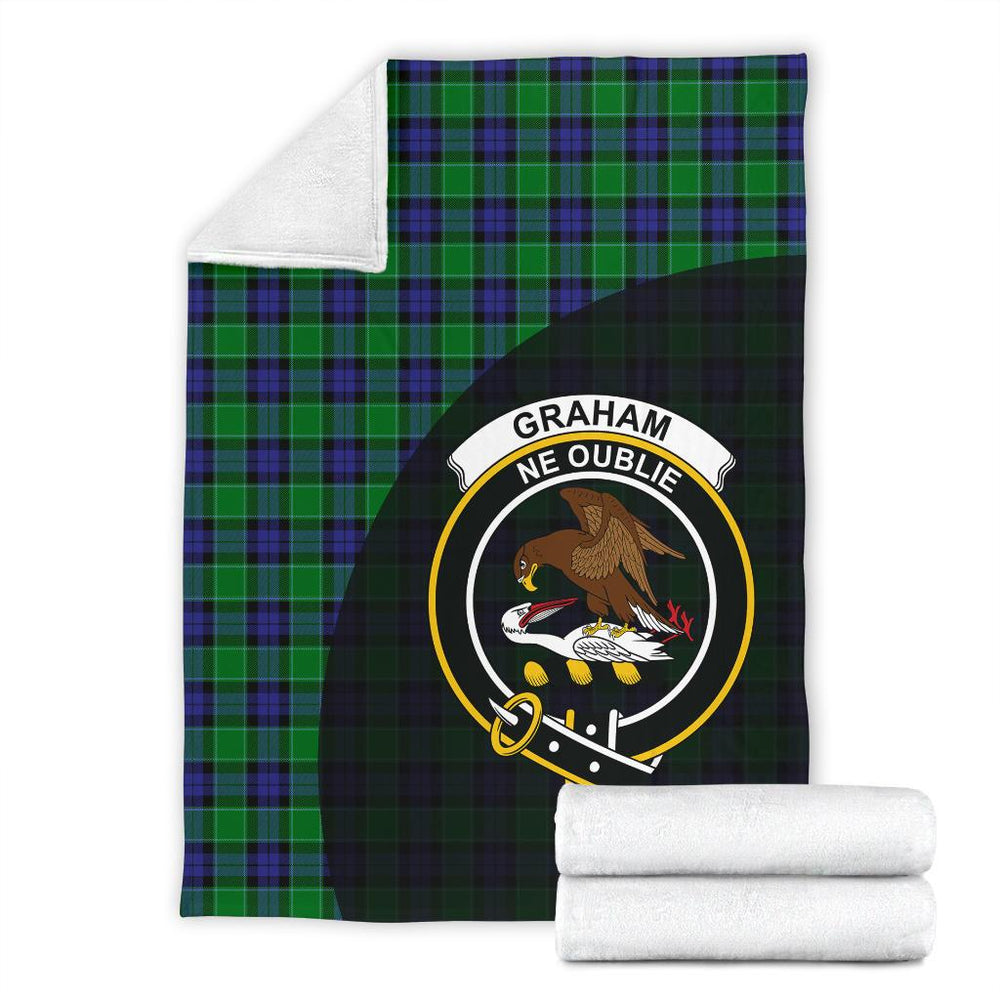 Clan Graham of Menteith Modern Tartan Crest Blanket Wave Style XV96 Clan Graham Tartan Today   