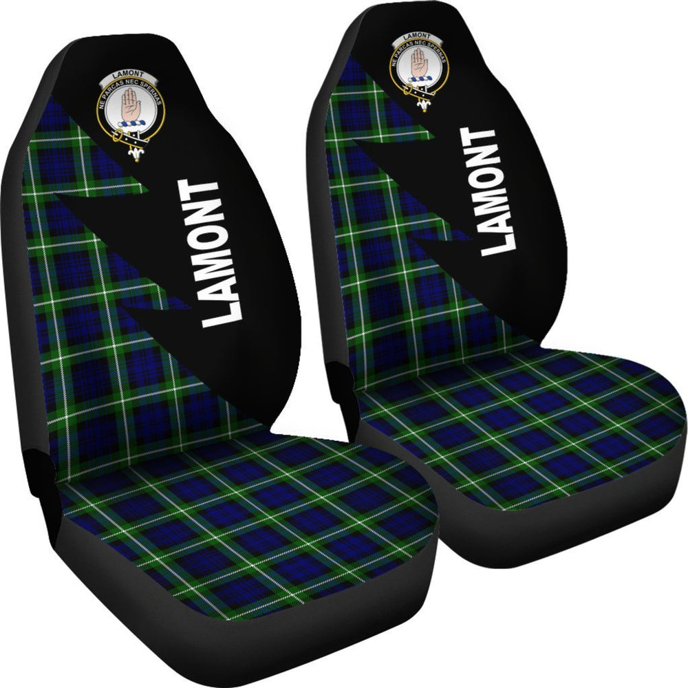 Clan Lamont Tartan Crest Car seat Cover VH40 Clan Lamont Tartan Today   