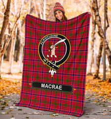 Clan MacRae Tartan Crest Blanket 3 Sizes MV75 Clan MacRae Tartan Today   