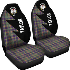Clan Tailyour (Or Taylor) Tartan Crest Flash Car Seat Cover JW78 Clan Taylor Tartan Today   