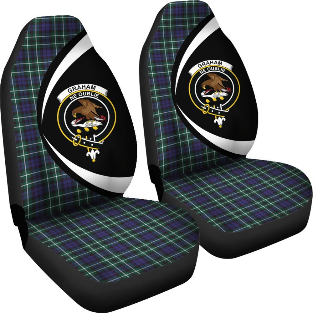 Clan Graham of Montrose Modern Tartan Crest Car Seat Cover  - Circle StyleCE39 Clan Rose Tartan Today   