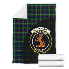 Clan Sutherland Modern Tartan Crest Blanket Wave Style MC30 Clan Sutherland Tartan Today   