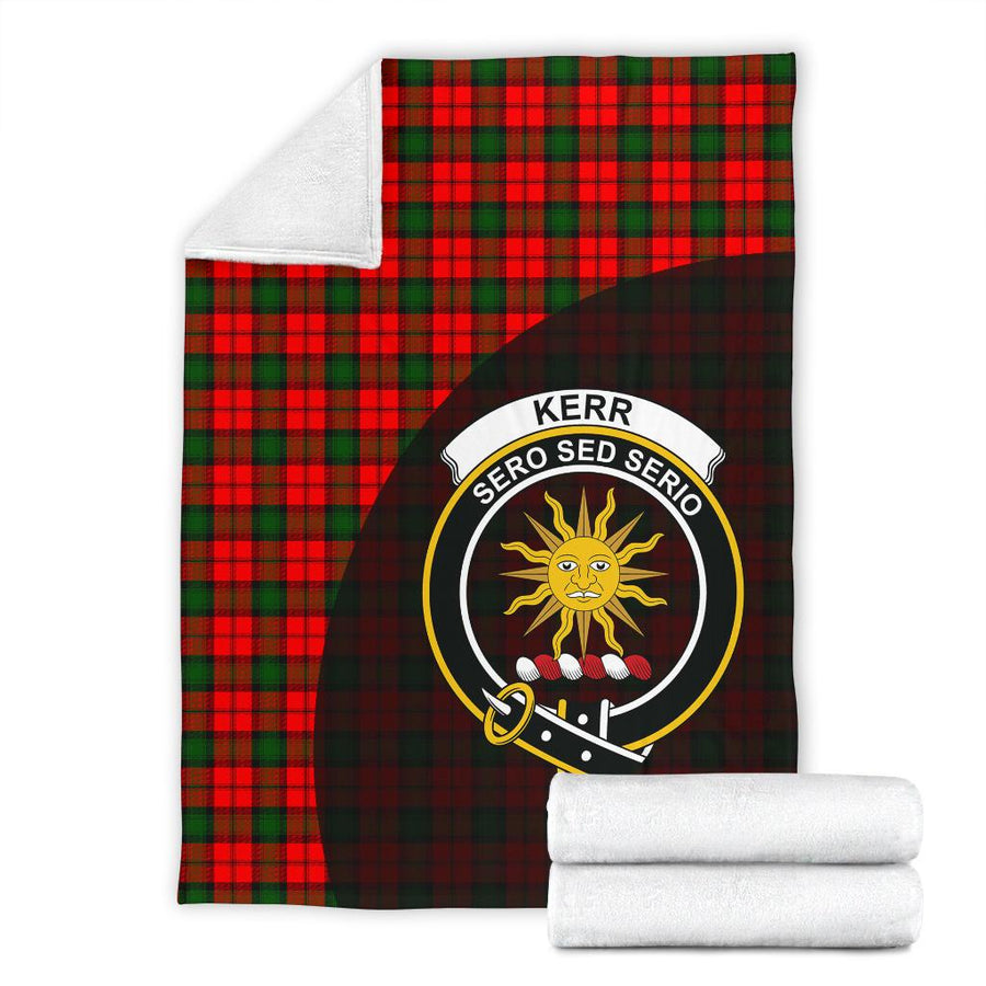 Clan Kerr Modern Tartan Crest Blanket 3 Sizes