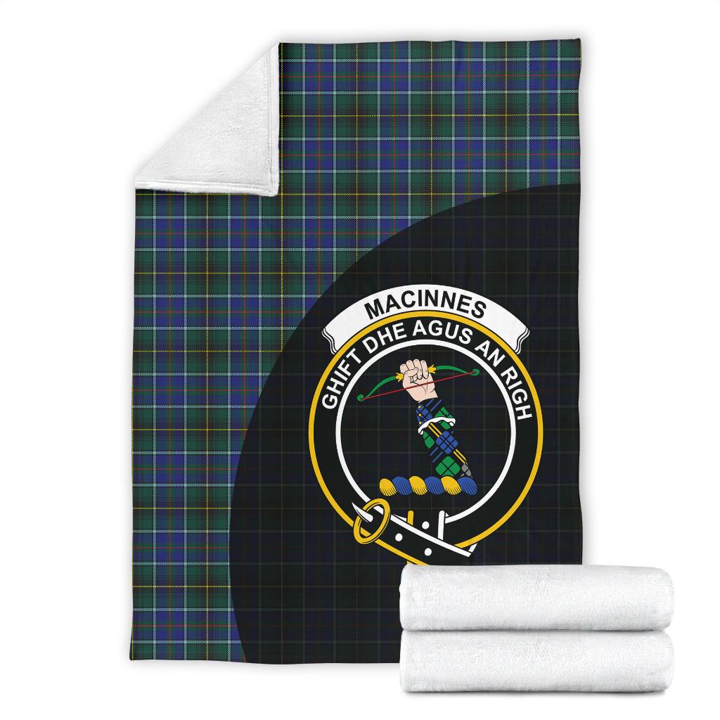Clan MacInnes Modern Tartan Crest Blanket Wave Style SA32 Clan MacInnes Tartan Today   