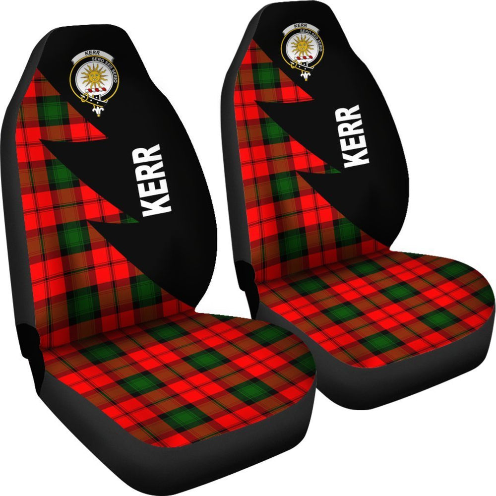 Clan Kerr Tartan Crest Flash Style Car Seat Cover DG27 Clan Kerr Tartan Today   