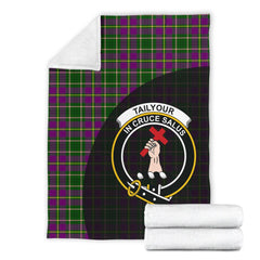Clan Taylor (Tailyour) Tartan Crest Wave Blanket 3 Sizes IM90 Clan Taylor Tartan Today   