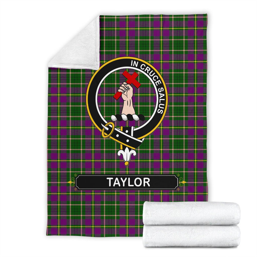 Clan Taylor (Tailyour) Tartan Crest Blanket 3 Sizes ON98 Clan Taylor Tartan Today   