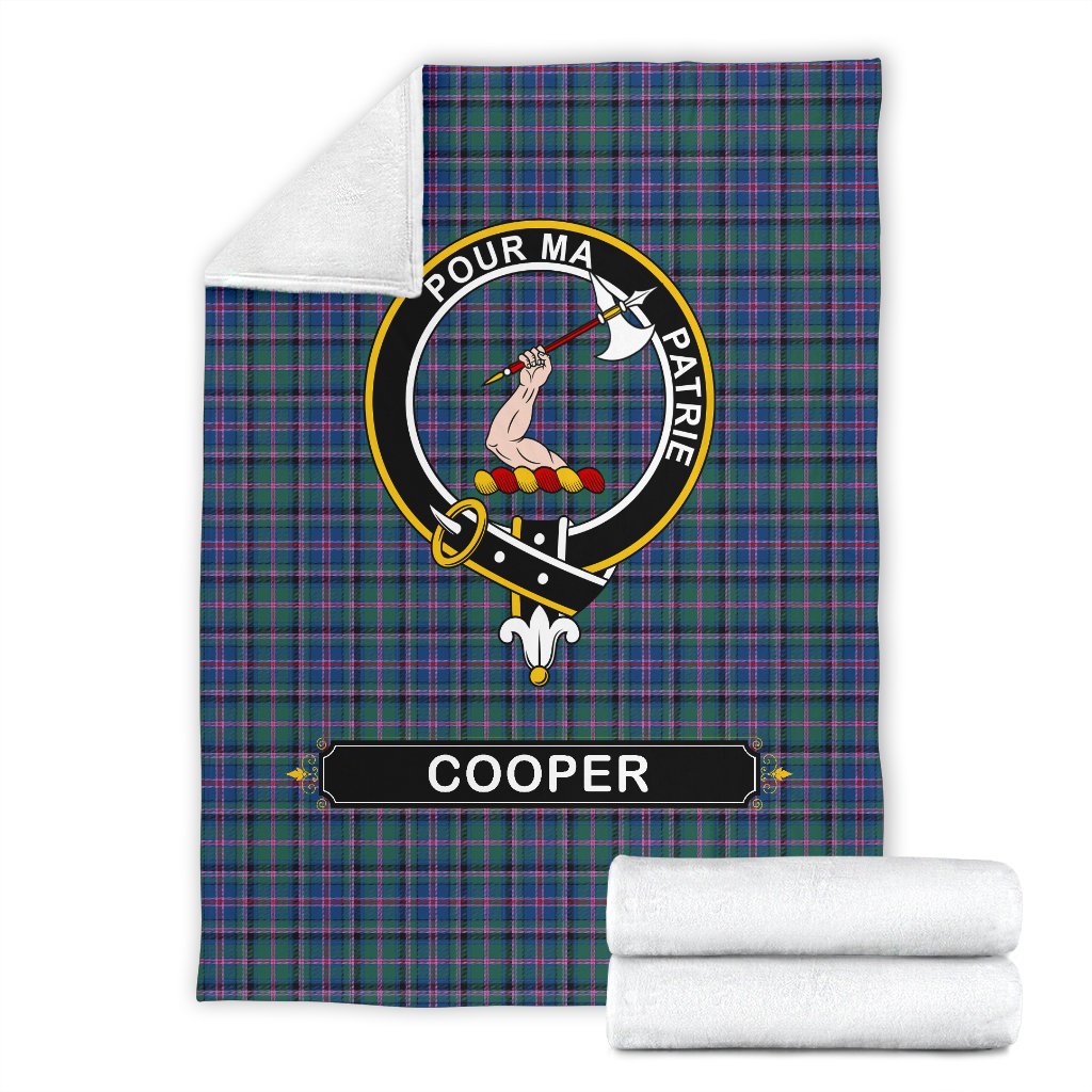 Clan Cooper Family Tartan Crest Blanket 3 Sizes GM48 Clan Cooper Tartan Today   