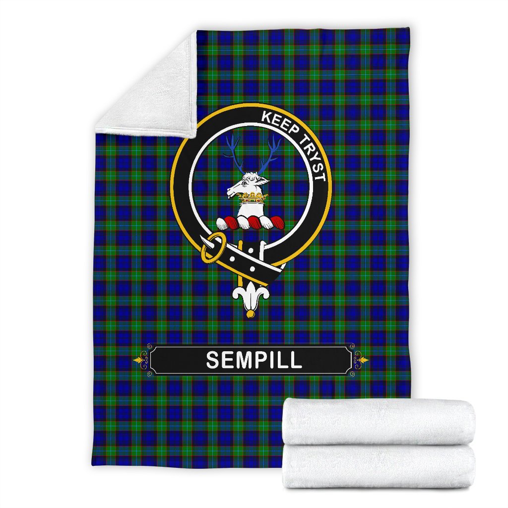 Clan Sempill (or Semple) Family Tartan Crest Blanket 3 Sizes JG60 Clan Sempill Tartan Today   