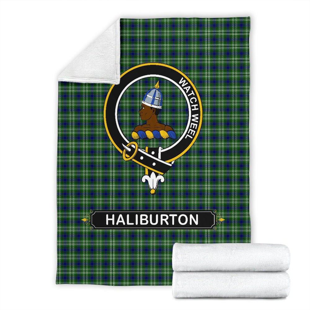 Clan Haliburton Family Tartan Crest Blanket 3 Sizes UV66 Clan Haliburton Tartan Today   