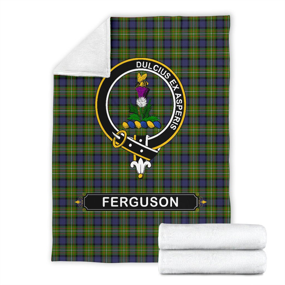 Clan Ferguson Tartan Crest Blanket 3 Sizes XH56 Clan Hall Tartan Today   