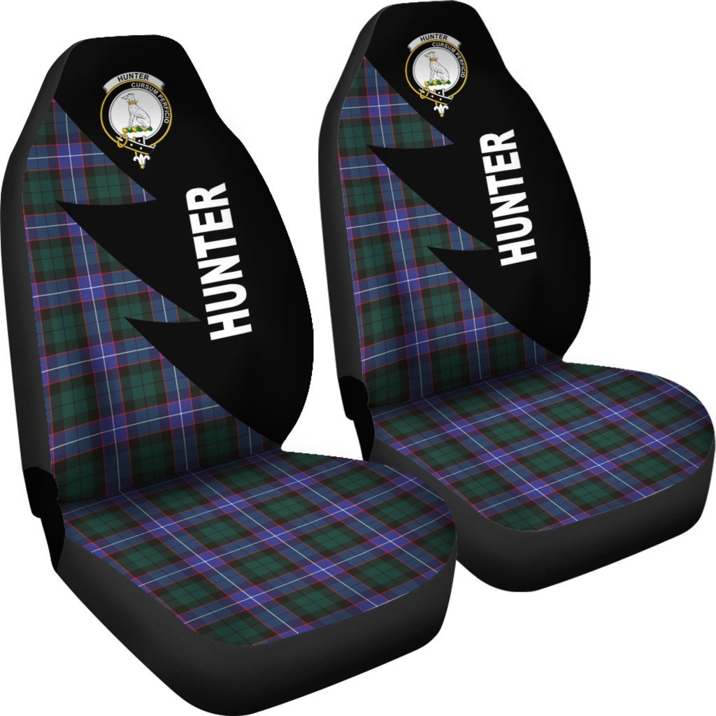 Clan Hunter Tartan Crest Circle Car Seat Cover IQ96 Clan Hunter Tartan Today   