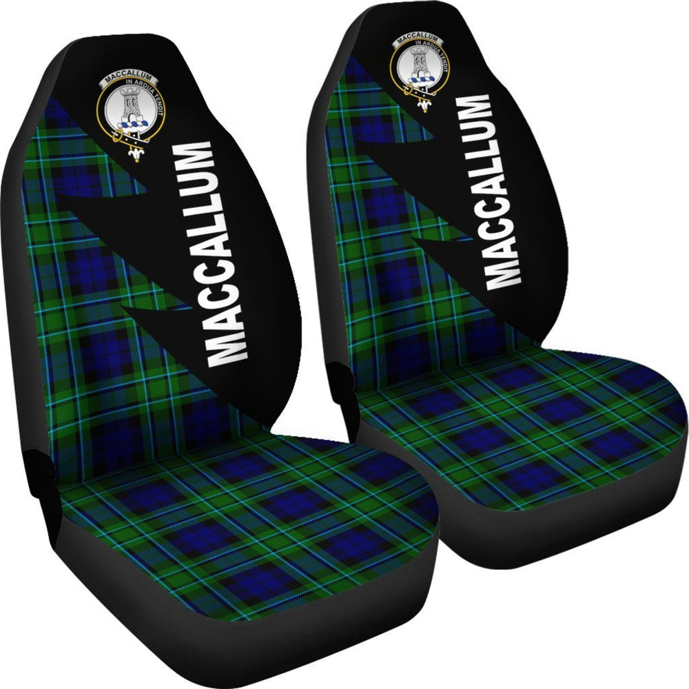 Clan MacCallum Tartan Crest Car Seat Cover  - Flash StyleXL38 Clan MacCallum Tartan Today   