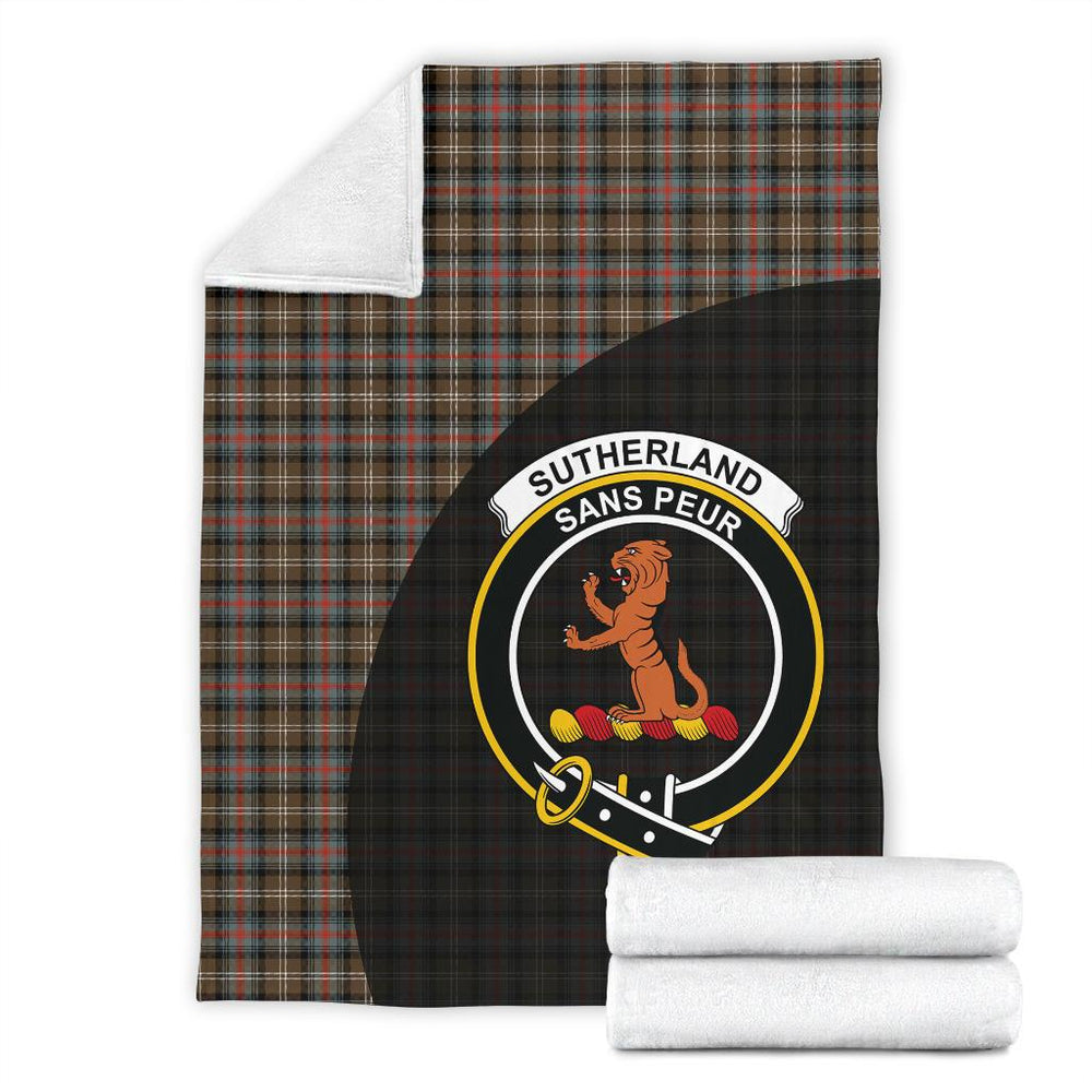 Clan Sutherland Weathered Tartan Crest Blanket Wave Style HG14 Clan Sutherland Tartan Today   
