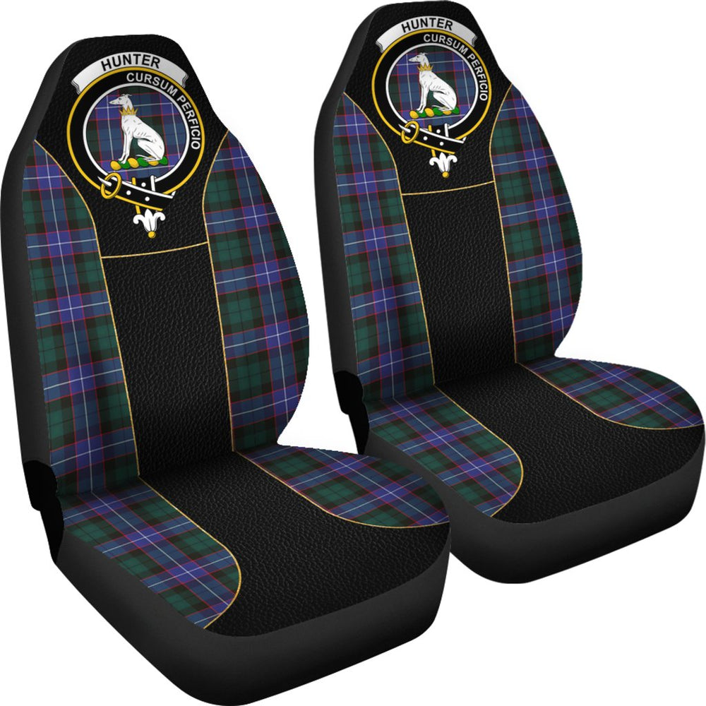 Clan Hunter Tartan Crest Circle Car Seat Cover BC30 Clan Hunter Tartan Today   