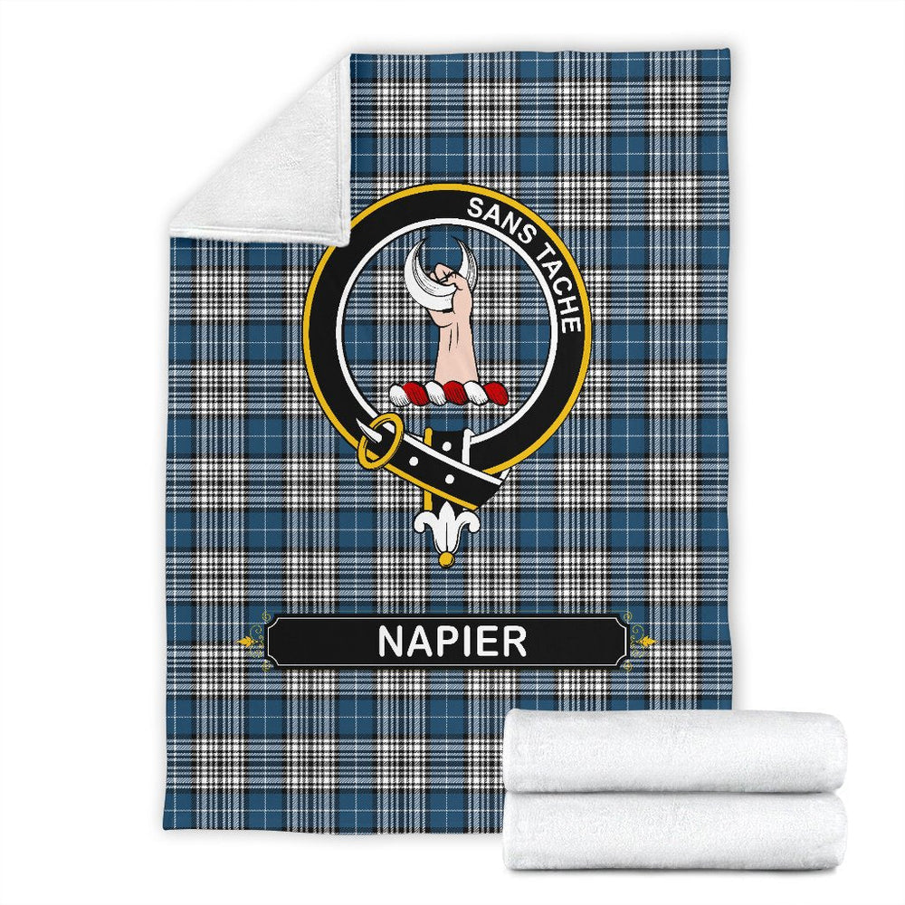 Clan Napier Tartan Crest Blanket 3 Sizes LX76 Clan Napier Tartan Today   