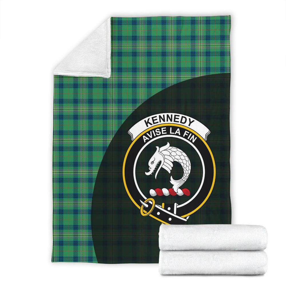 Clan Kennedy Ancient Tartan Crest Blanket Wave Style MG79 Clan Kennedy Tartan Today   