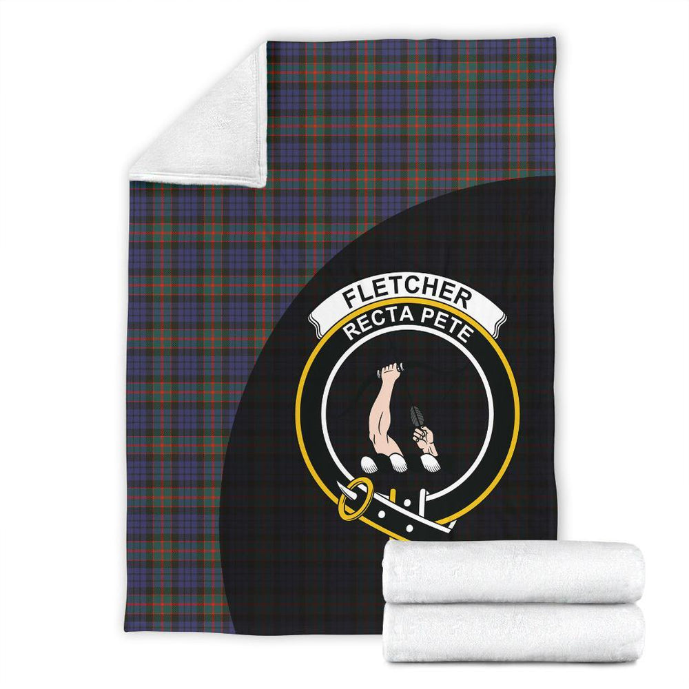 Clan Fletcher of Dunans Tartan Crest Blanket Wave Style JQ66 Clan Fletcher Tartan Today   