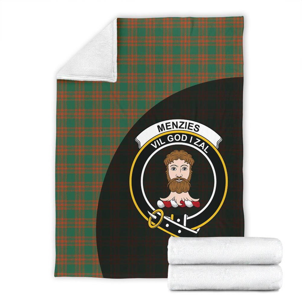 Clan Menzies Green Ancient Tartan Crest Blanket Wave Style JN64 Clan Menzies Tartan Today   