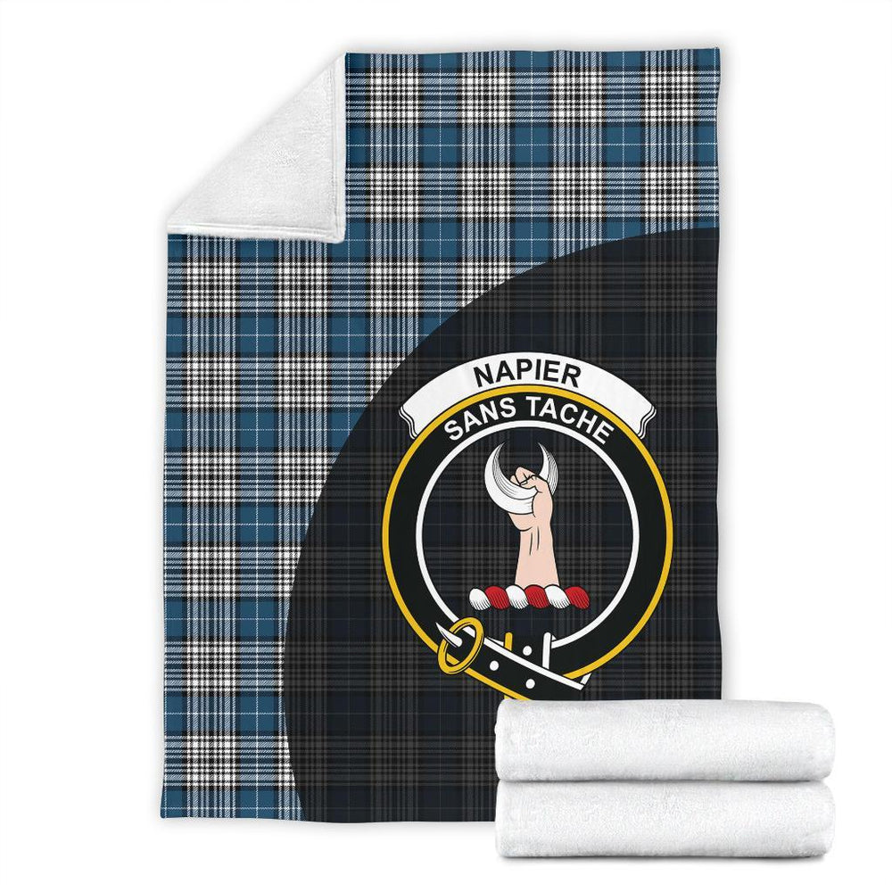 Clan Napier Modern Tartan Crest Blanket Wave Style PH37 Clan Napier Tartan Today   