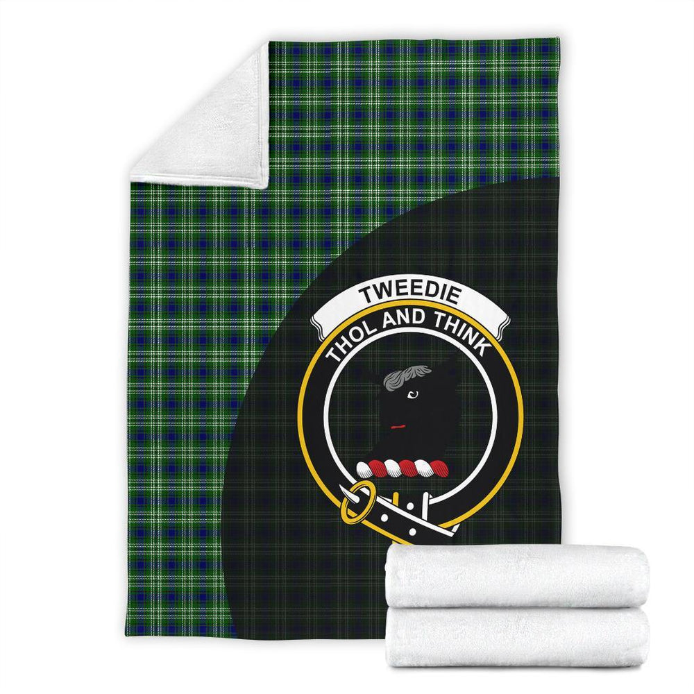 Clan Tweedside District Tartan Crest Blanket Wave Style UJ89 Clan Hall Tartan Today   
