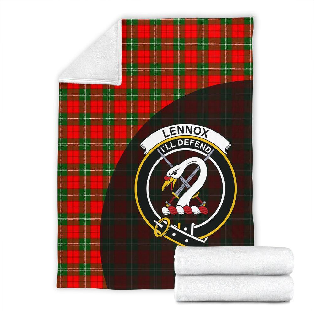 Clan Lennox Modern Tartan Crest Blanket Wave Style ML36 Clan Lennox Tartan Today   