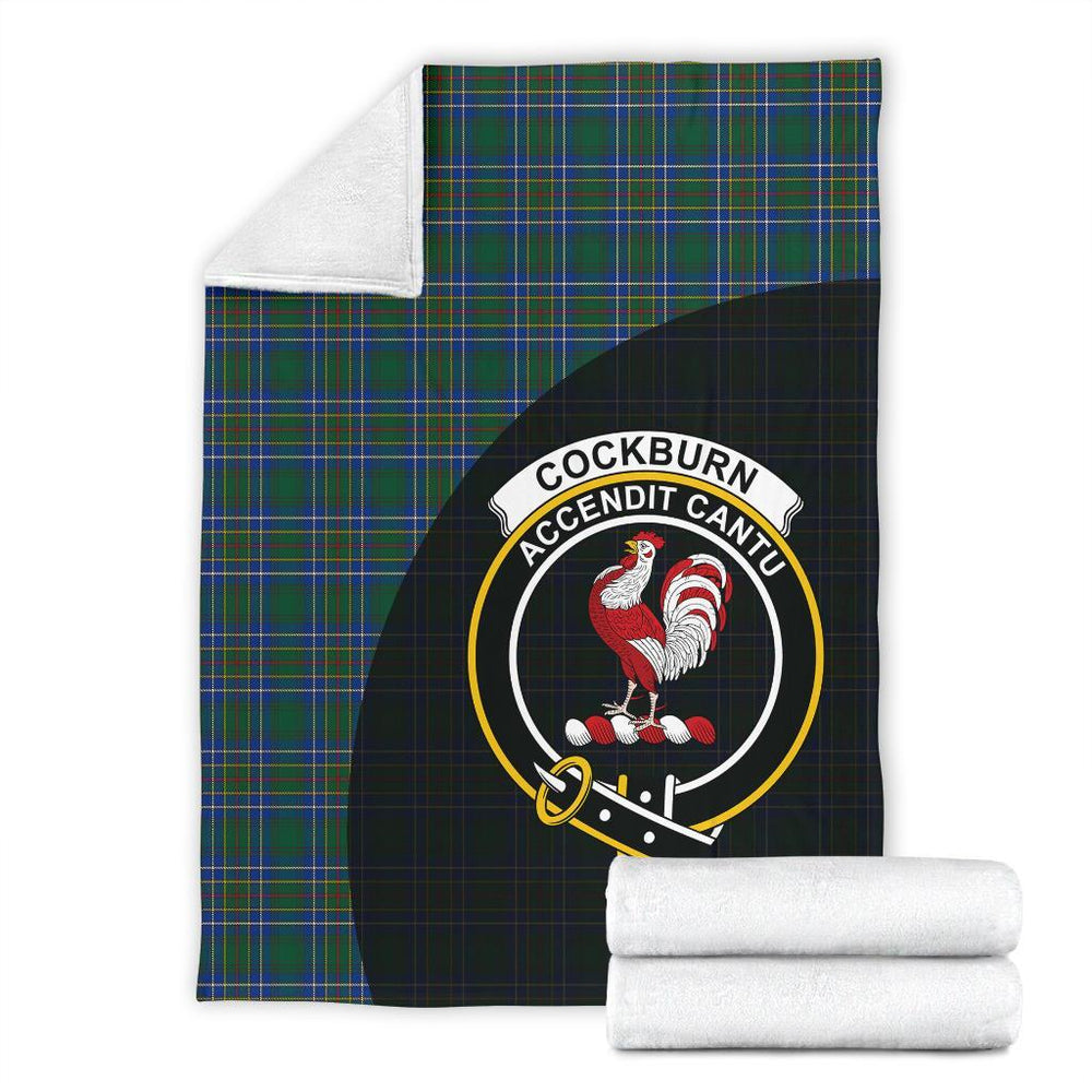 Clan Cockburn Ancient Tartan Crest Blanket Wave Style ZU14 Clan Cockburn Tartan Today   