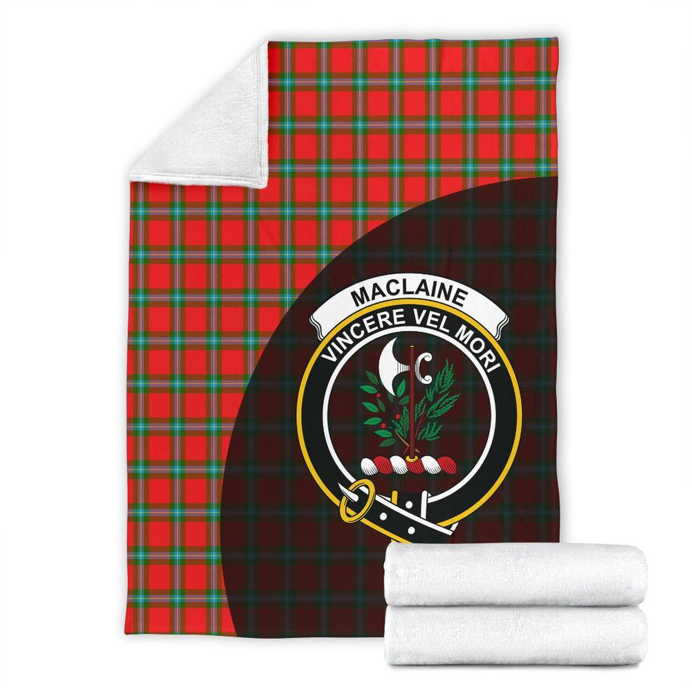 Clan MacLaine of Loch Buie Tartan Crest Blanket Wave Style BI65 Clan Hall Tartan Today   