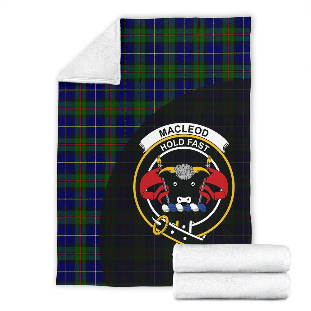 Clan MacLeod of Harris Modern Tartan Crest Blanket Wave Style QT46 Clan Hall Tartan Today   